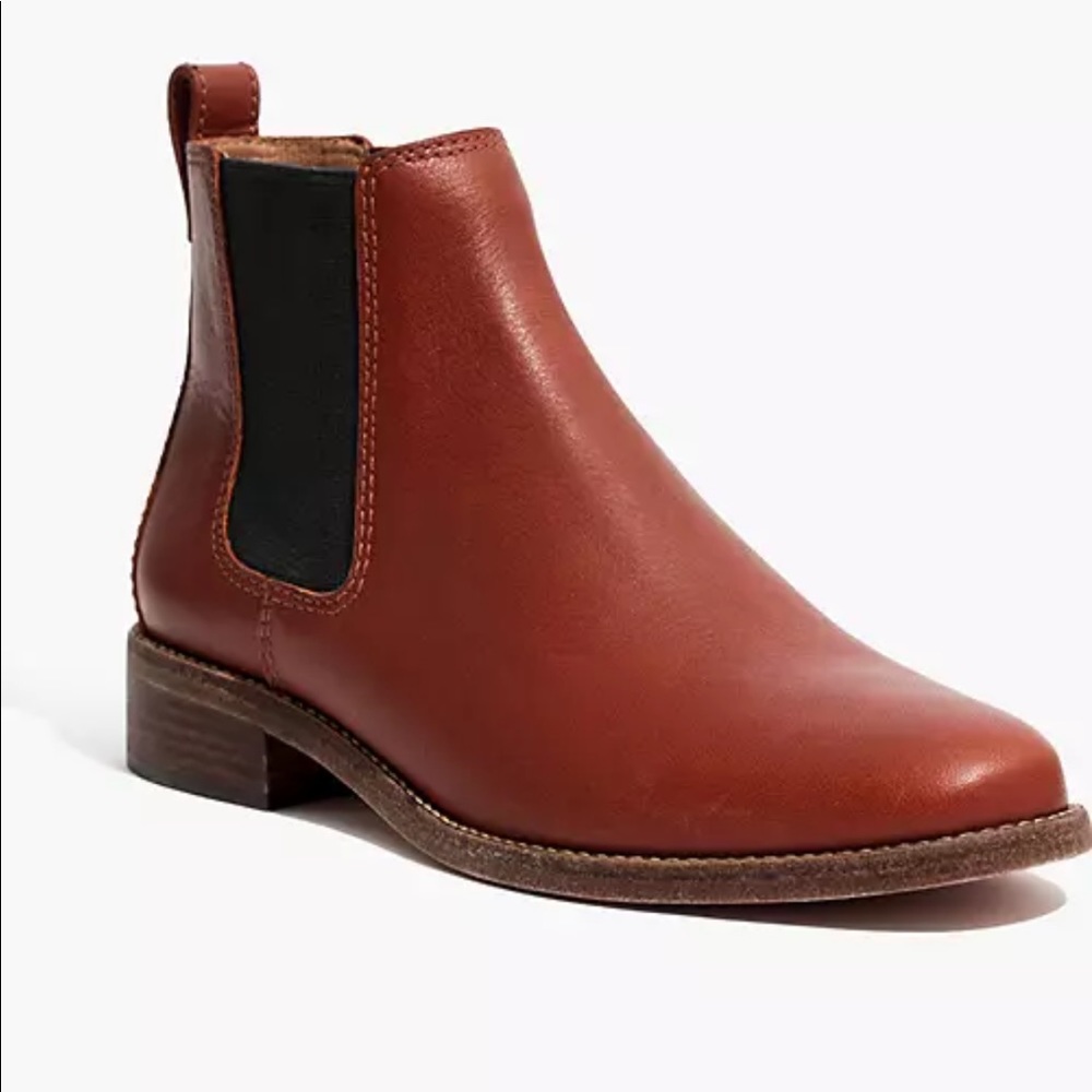 Madewell Ainsley Chelsea boot in Redwood 7.5